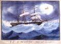 Brigantino a palo nella tempesta, 1867.